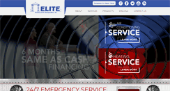 Desktop Screenshot of eliteheatingandair.com